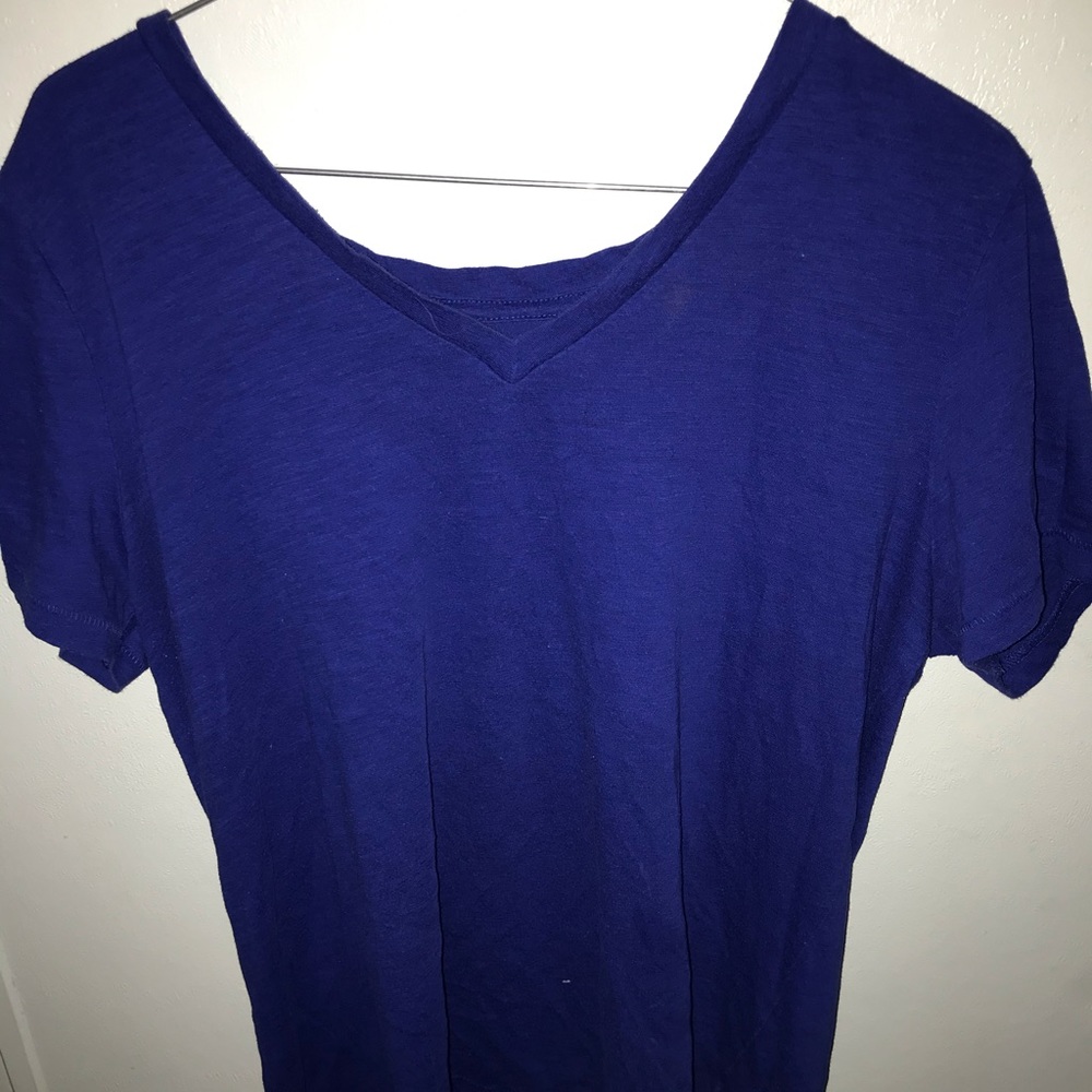 Dark blue women’s  juniors. short sleeve shirt